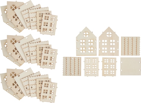 VBS Holzbausatz Krippe - 15 Teile Sperrholz 20x10x8cm Weihnachtsdekoration