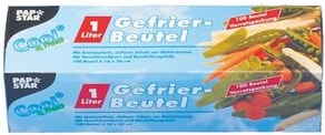 Papstar Gefrierbeutel 20 Liter 600 x 400 mm transparent aus LLDPE Folienstärke: 35 my reißfest mit Vers Galaxus
