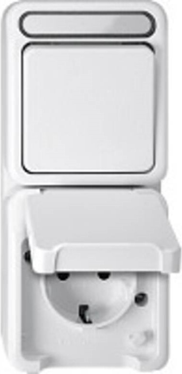 Schneider Electric 1 Stück Komplett Schalter/Steckdosen Kombination AQUASTAR Polarweiß 4922834 Galaxus