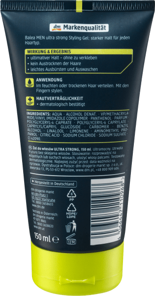 Balea men styling gel outlet