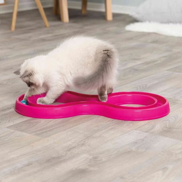 Trixie Jeu De Chat, Course De Balle Flash, Rose 65X31 Cm