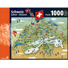 Carte illustrée de la Suisse (1000 pièces)