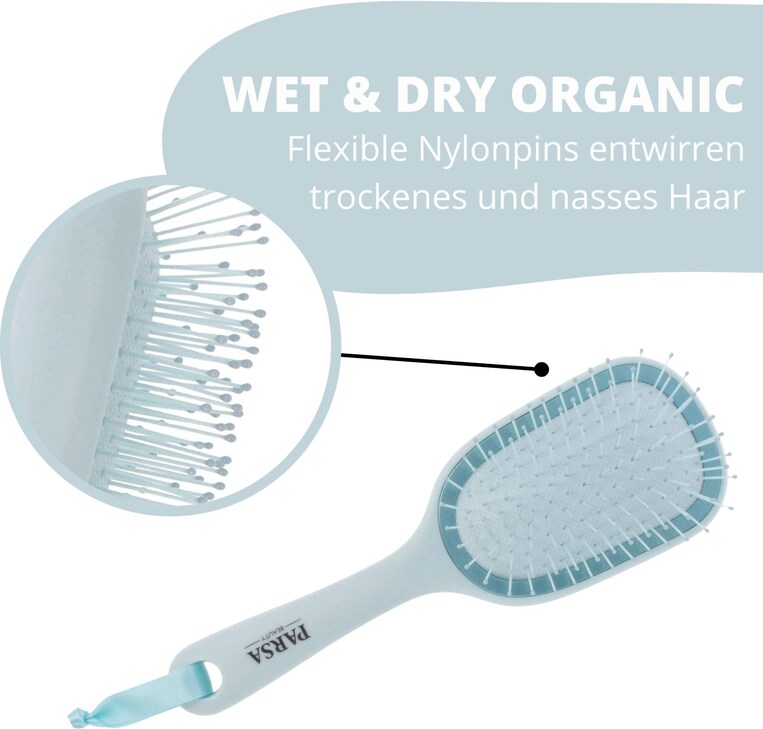 Parsa Beauty PARSA Entwirrbürste Wet & Dry oval mint Klein mit flexiblen Nylonpins Galaxus