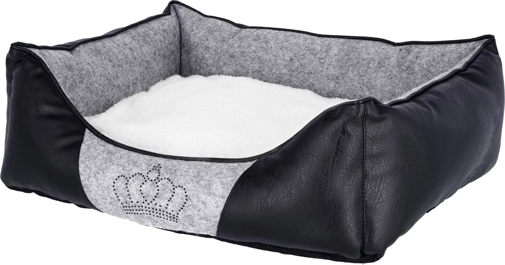 Comparer les prix de Kerbl Lit douillet Chiara 55x45x18cm, gris/noir avec couronne de strass (Chien, Chat, Pas de fonctions spéciales), Panier pour chien + chat