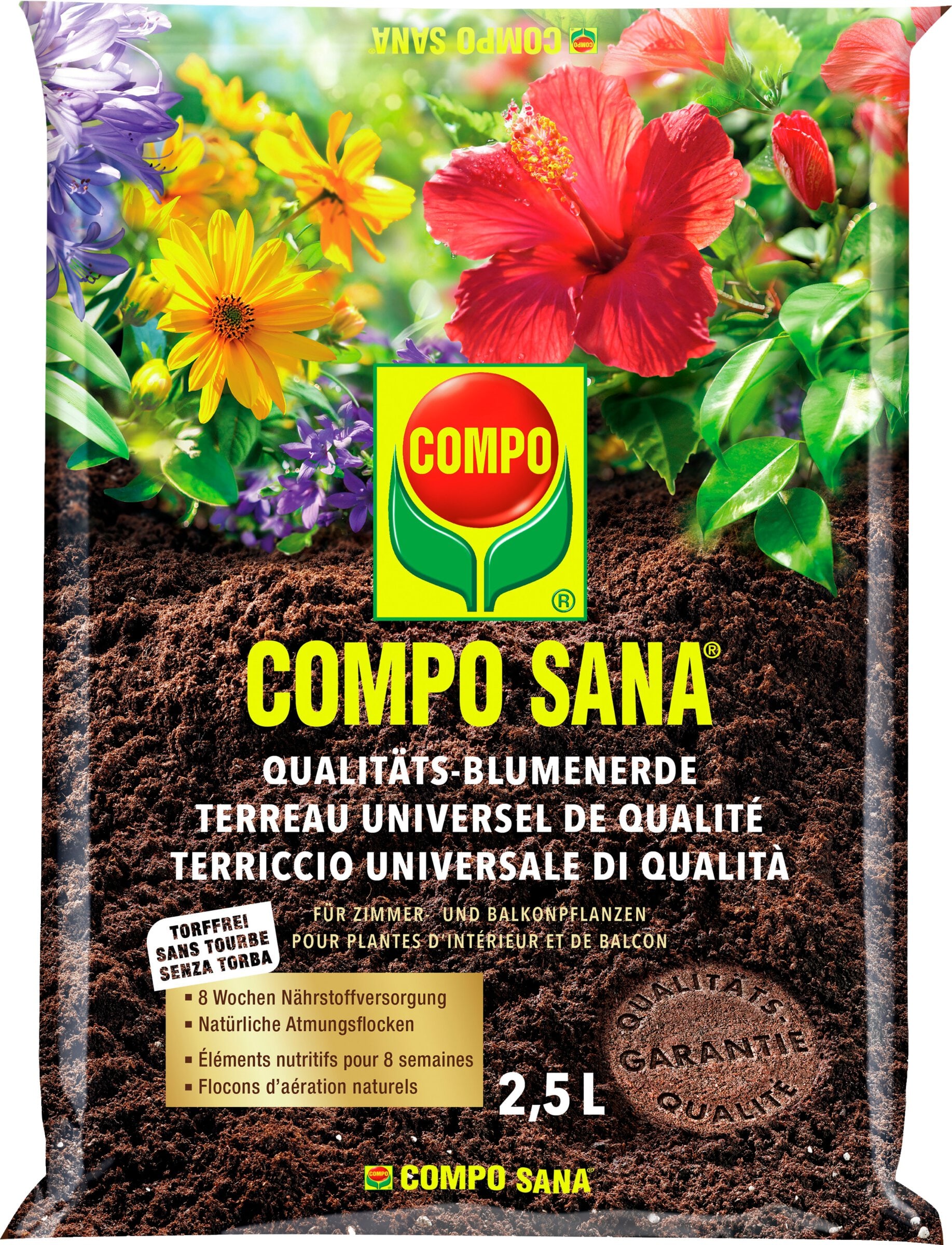 Compo Blumenerde (2.50 l Erde ohne Torf) kaufen