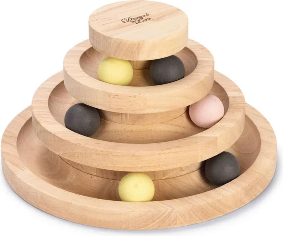 Comparer les prix de Jouet Designed by Lotte Tour en bois Mia pour chat - 1 jouet
