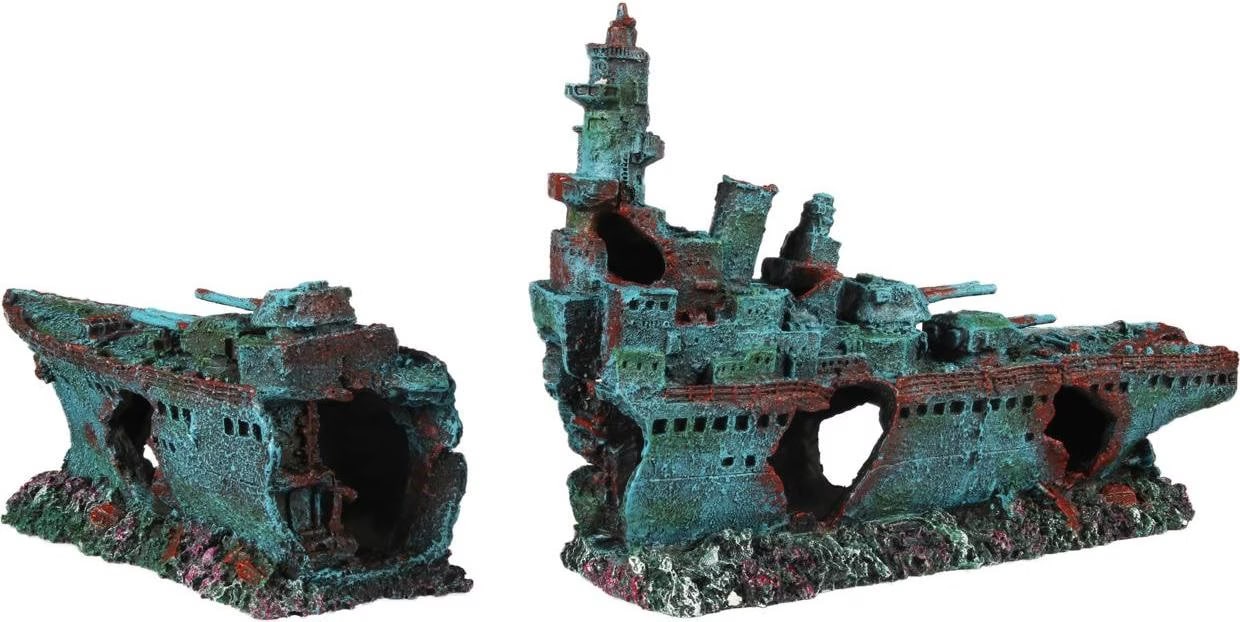 Comparer les prix de EBI Aqua Della Battle Ship 1 (Dcoration, autres btiments), Dcoration d'aquarium