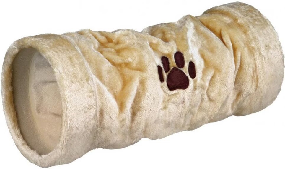 Comparer les prix de Tunnel de jeu, peluche beige ø 22 × 60 cm - Chat
