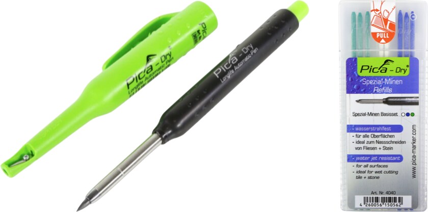 Pica DRY Longlife Automatic Pen Baumarker Tieflochmarker mit Graphitmine + 1x 8 tlg. Spezialminen... Galaxus NY11604