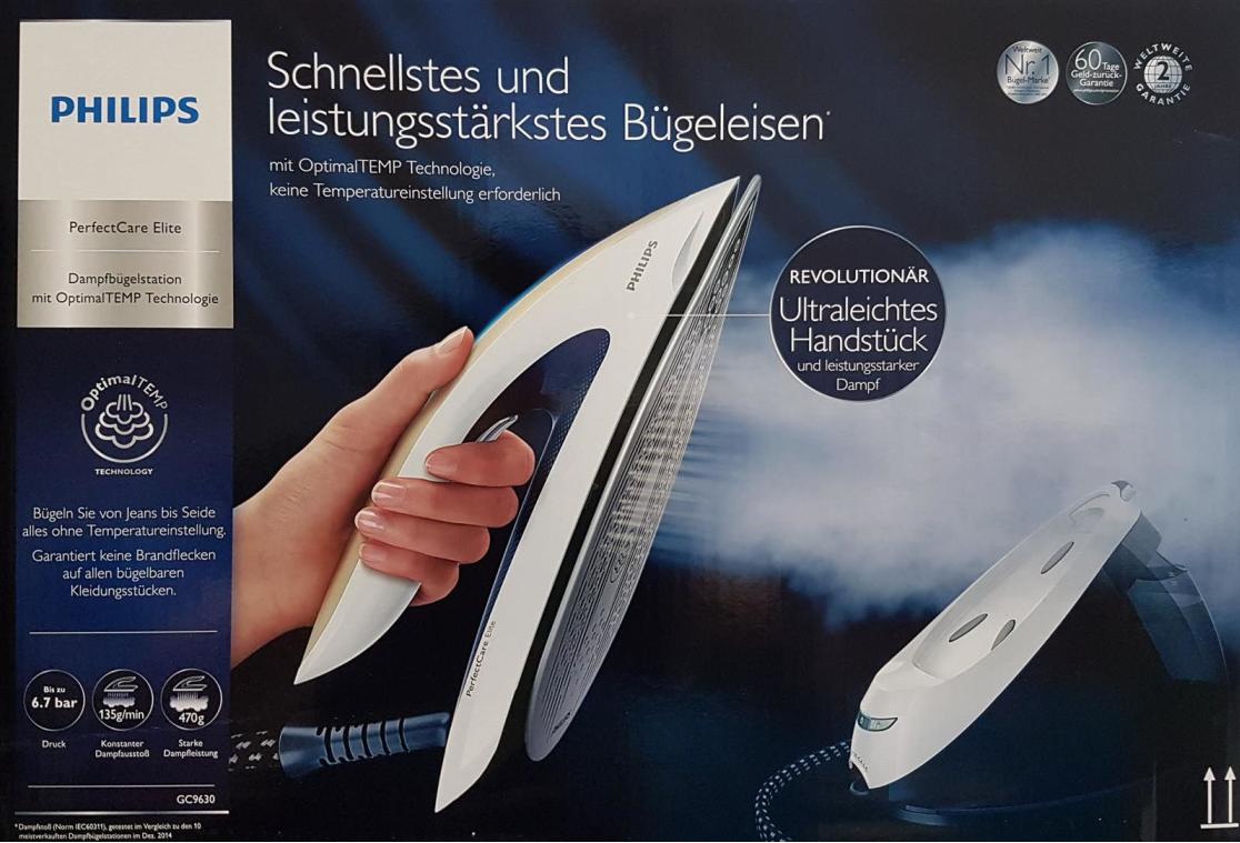 Philips Steam Ironing Station PerfectCare Elite GC9630 20 2400 W 470 g min Galaxus
