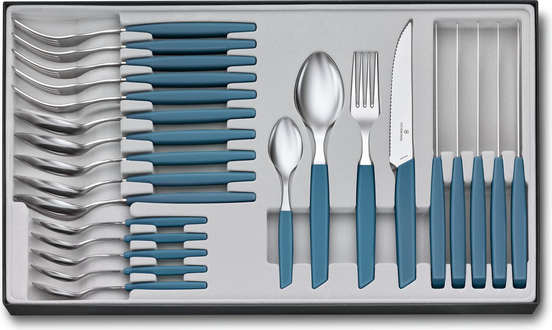 Victorinox 24 piece cutlery set blue online