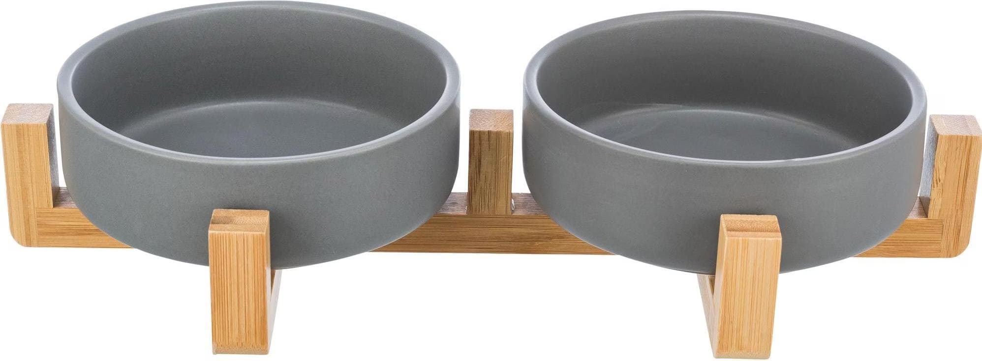 Meilleurs prix pour Trixie Set De Mangeoires En Céramique Avec Support En Bois 31X6X16 Cm