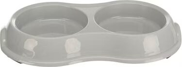 Ecuelle Double Chat, Version Légère, Plastique, 2 × 0,2 L/Ø 11 Cm - Mon Animalerie