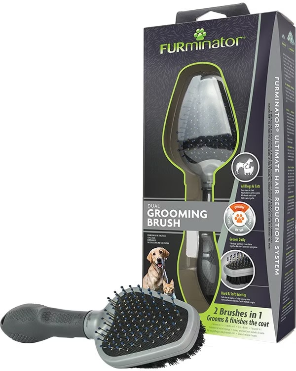 Brosse double FURminator L 21 x l 6,5 x H 4 cm - pour chien