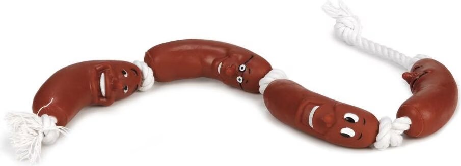 Comparer les prix de Beeztees BZ VINYL 4 SAUCISSES SUR CORDE 65, Jouets pour chien