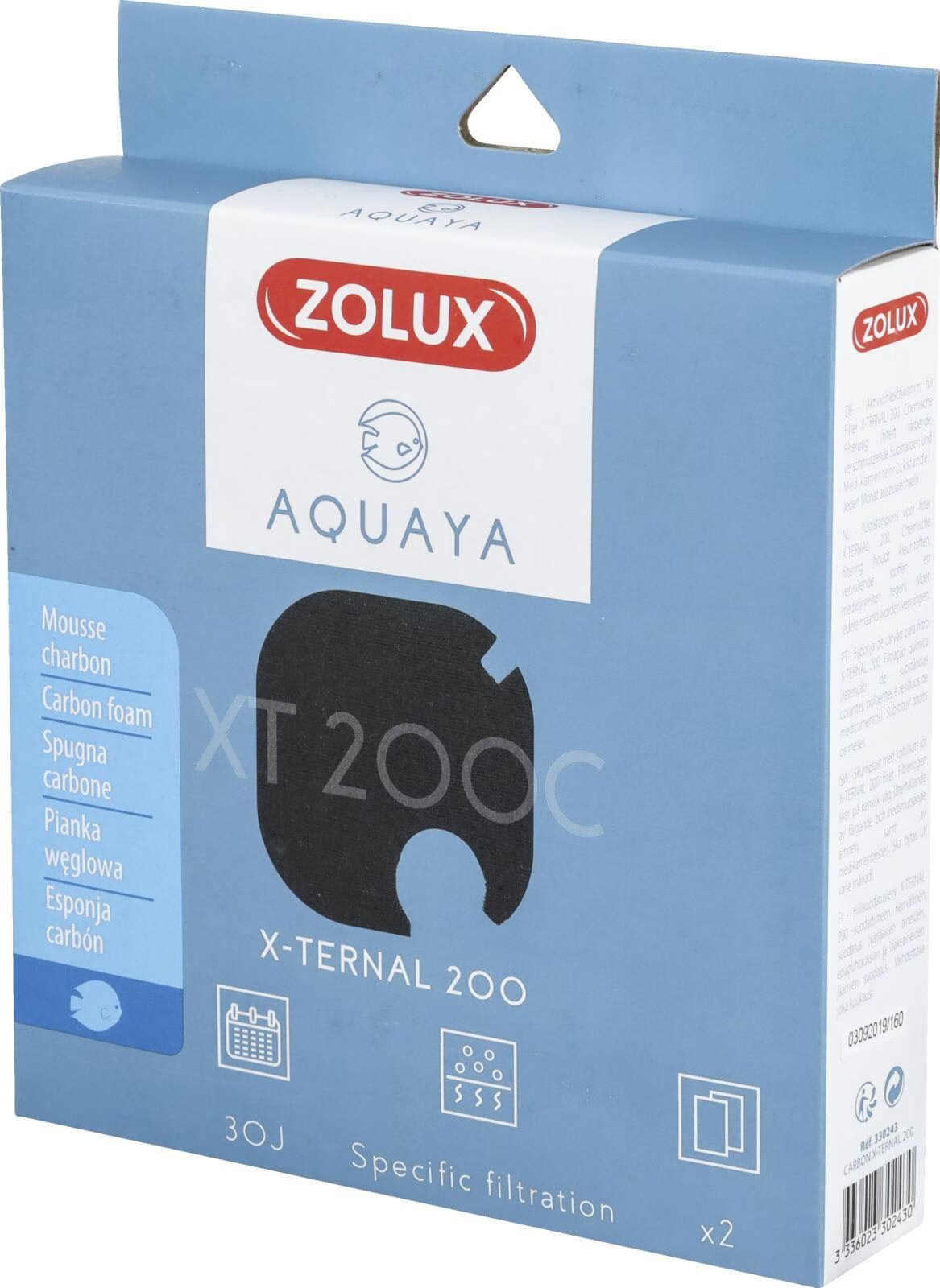 Comparer les prix de Zolux AQUAYA Carbon Xternal 200 insert (Filtres externes), Aquarium: filtres