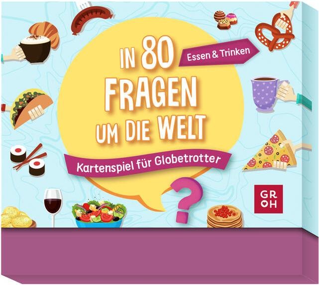In 80 Fragen um die Welt Essen und Trinken Kartenspiel für