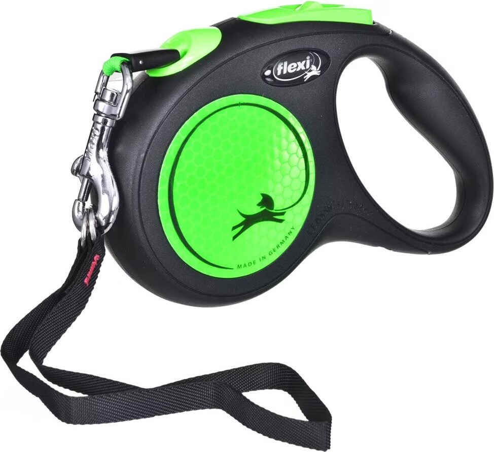 Laisse New Neon S Tape 5 m black/ neon green Flexi CL11T5-251-S-NEOG