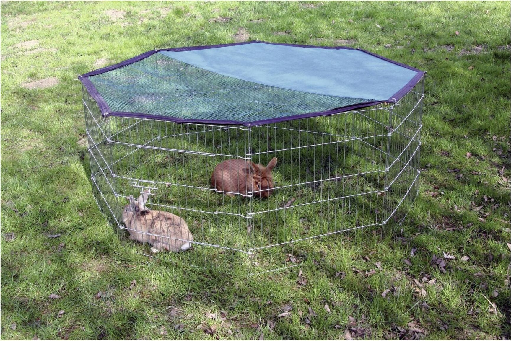 Enclos Kerbl octogonal en métal pour rongeur et lapin enclos uniquement L 57 x l 56 cm