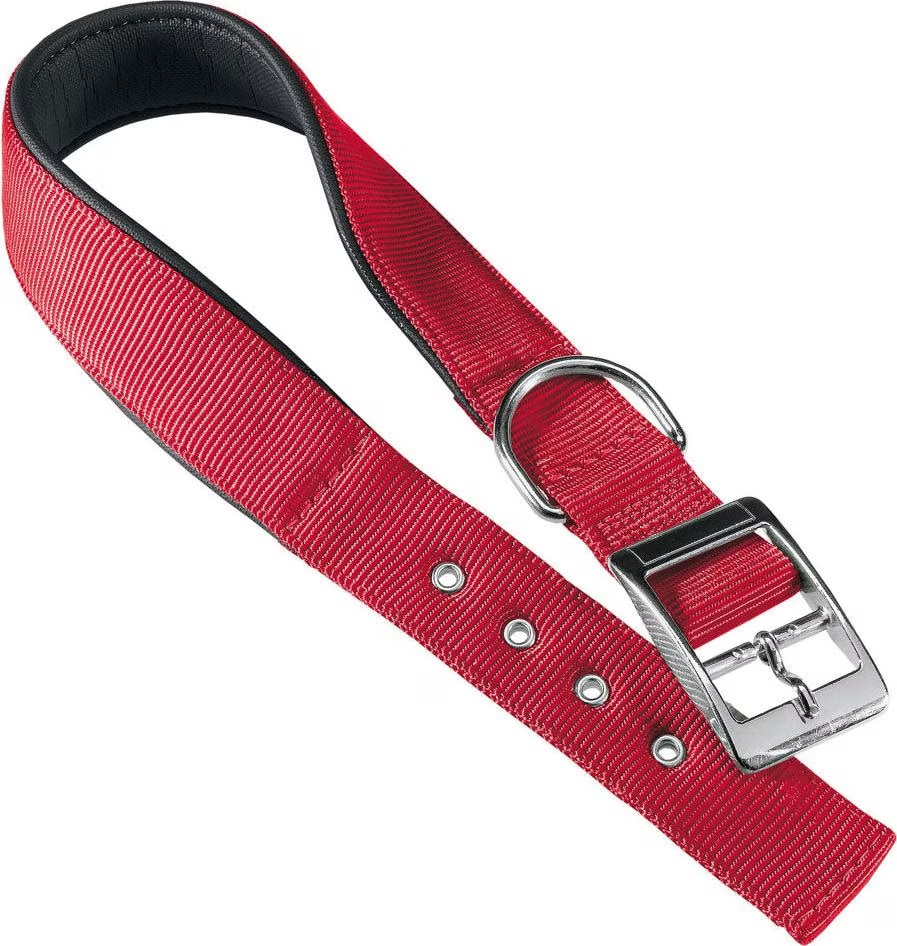 Ferplast Collier chien chiens nylon souple rembourrage FERPLAST DAYTONA différentes tailles et couleurs Rouge