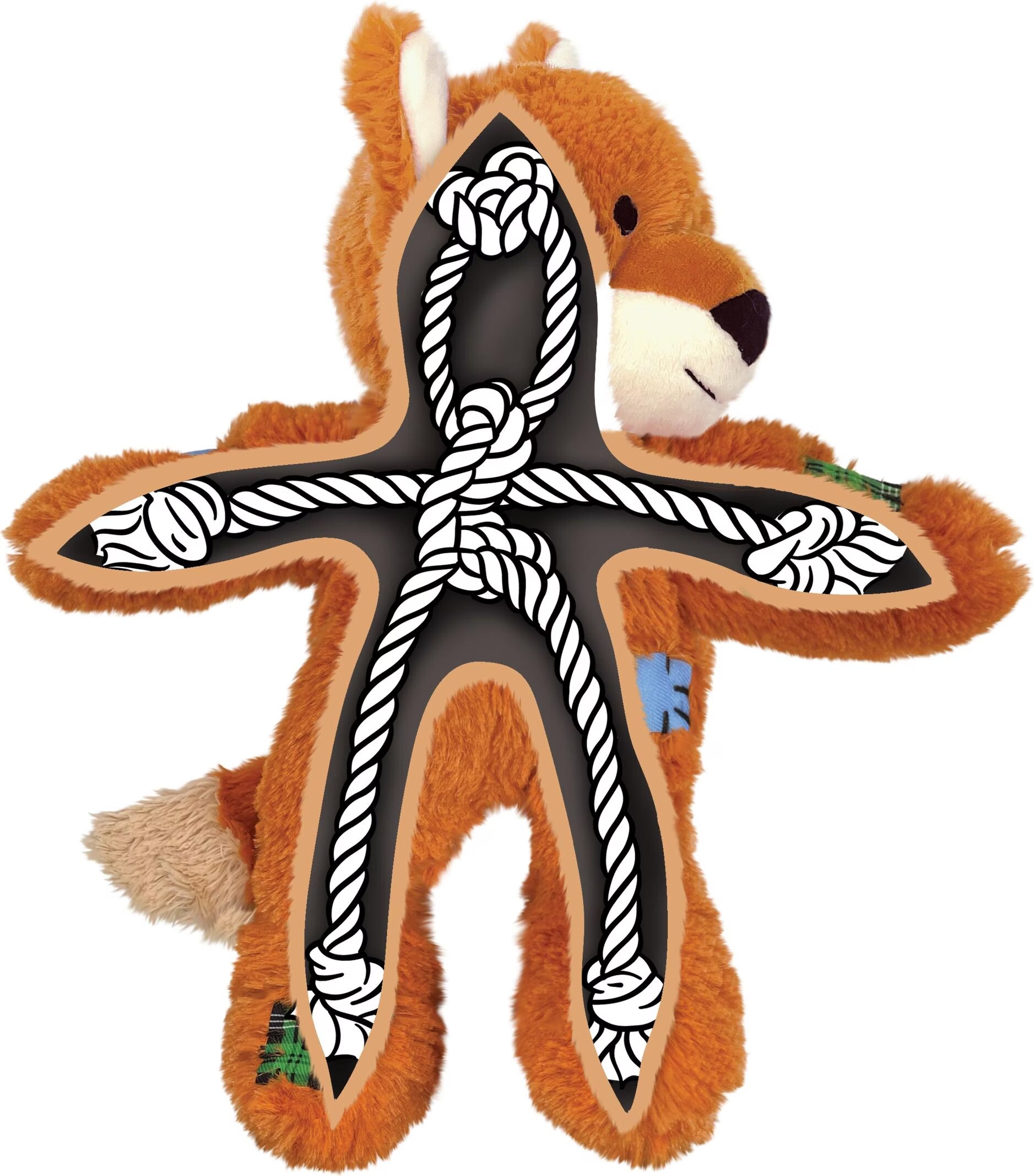 KONG - Wild Knots Fox Squeak Toy S/M (634.7374) (Jouets en peluche), Jouets pour chien