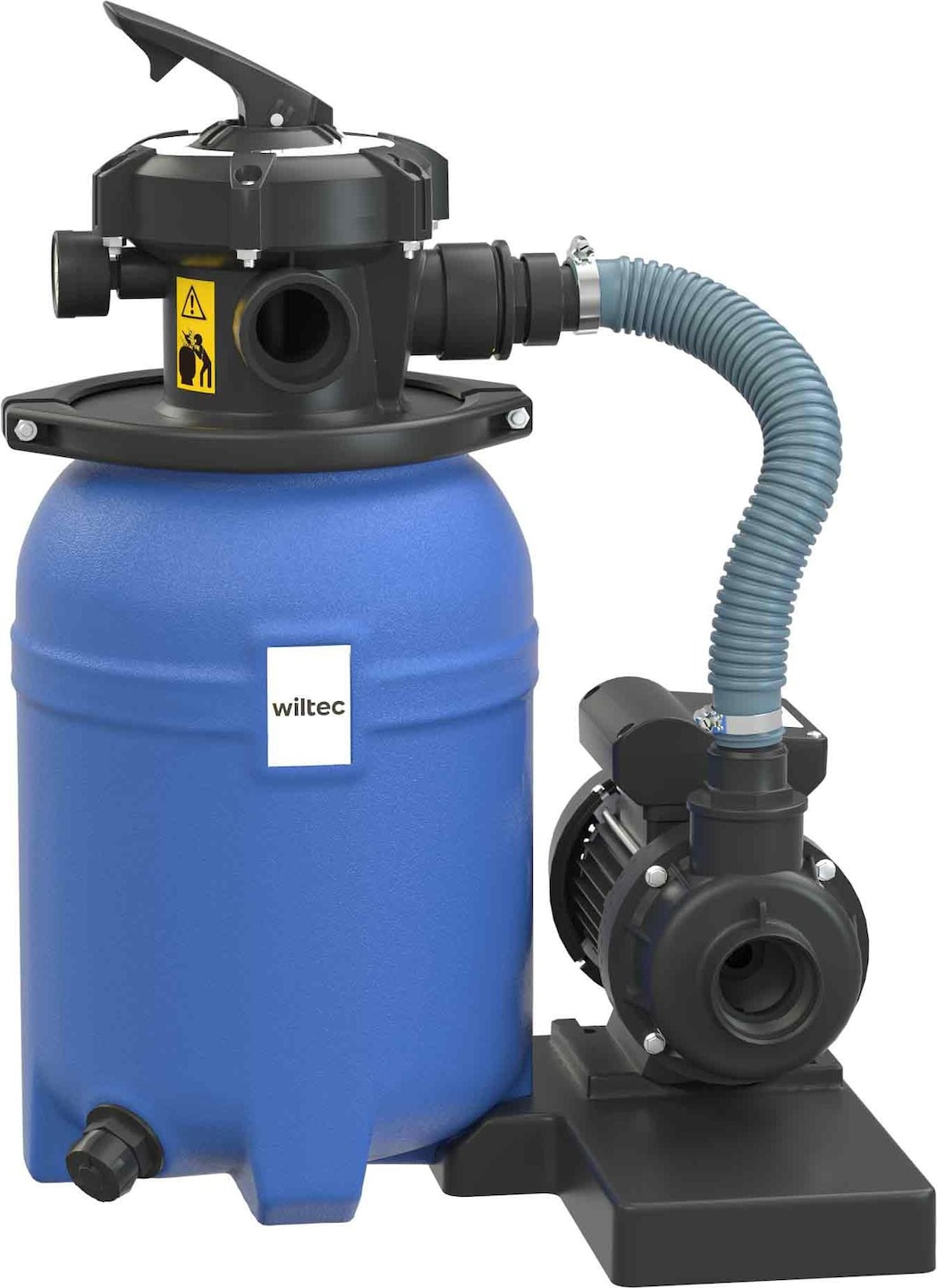 Wiltec Sandfilteranlage 250W 14l Filtertank 10000l/h Pool Pumpe