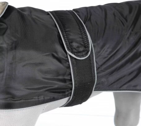 Manteau XS+ Orléans noir. Encolure: 32-39 cm. pour chiens.