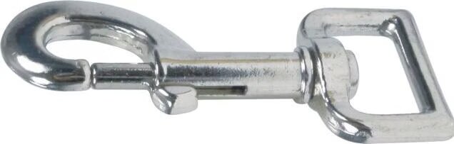 Mousqueton chromé attache rectangulaire jusqu'à 25mm