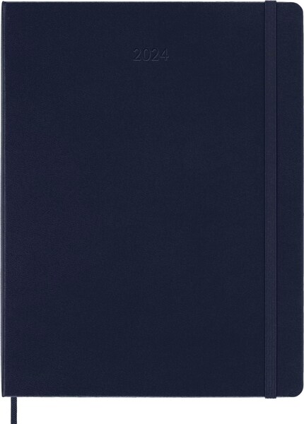 Moleskine 12 months weekly note calendar 2024 XL 19X25 sapphire (A4