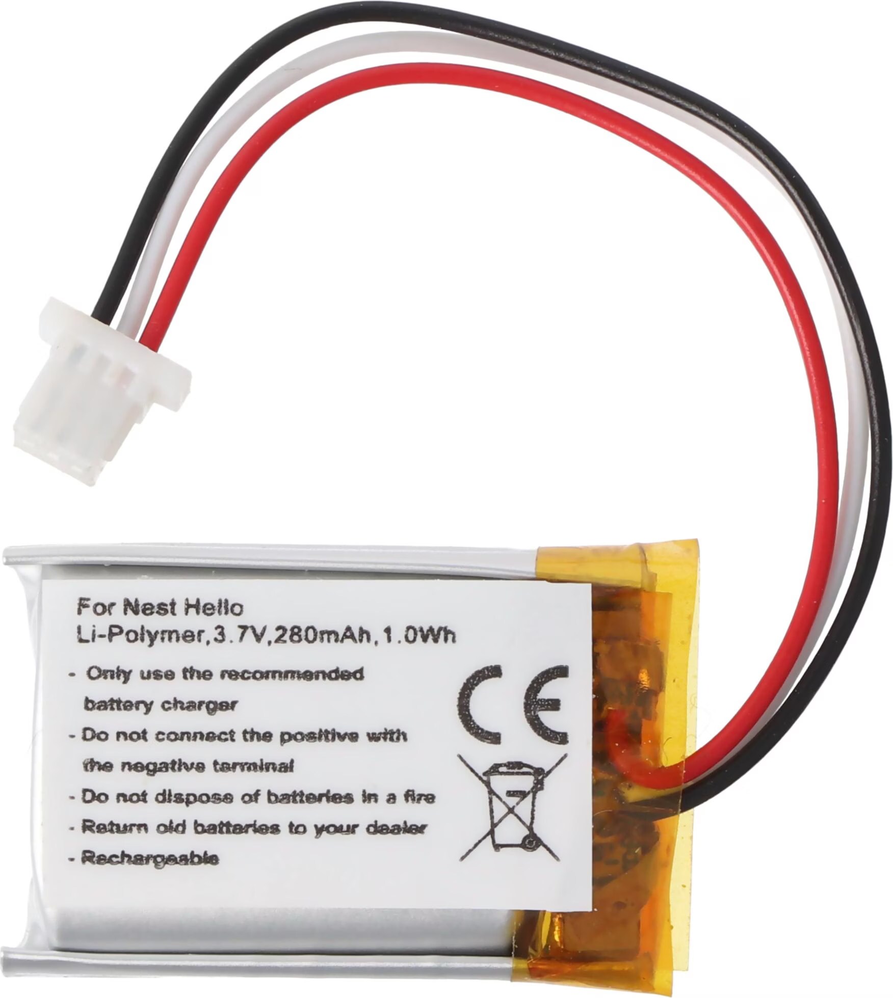 Continental Elite 49329 Accu-drive Tensioner Assembly Parts Replacement  Battery For Nest Doorbell Wired - 3.7V 280mAh NC5100US Compatible OE Style  Engine Parts