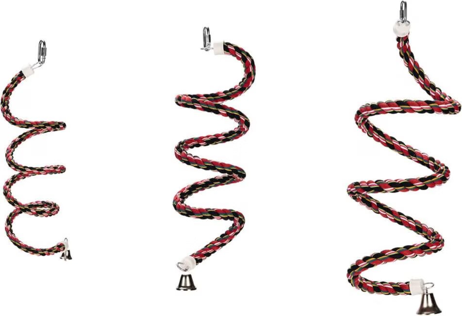 Jouet pour oiseaux spirale en corde taille M environ L 70 cm, corde 24 mm de diamètre