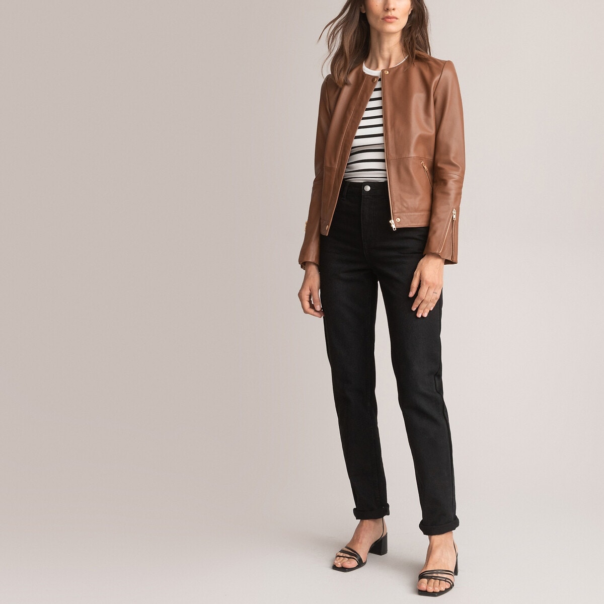 Veste cuir la redoute clearance