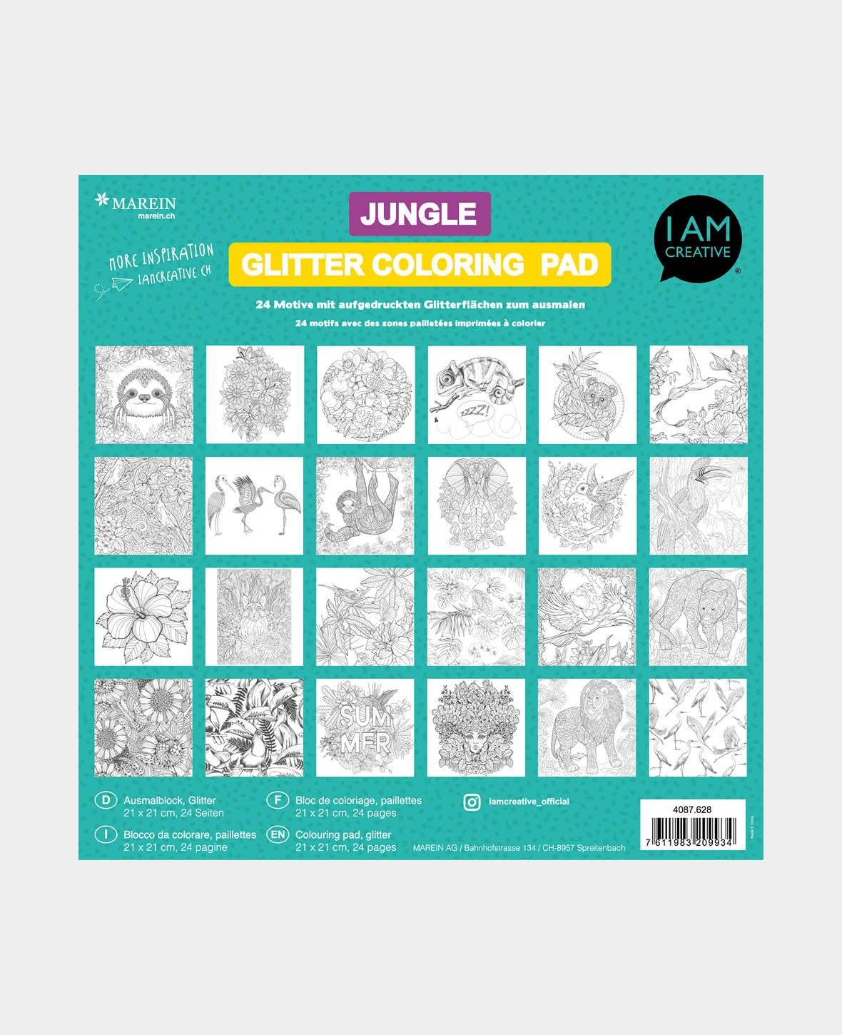 I Am Creative Ausmalblock Jungle Papierblock kaufen