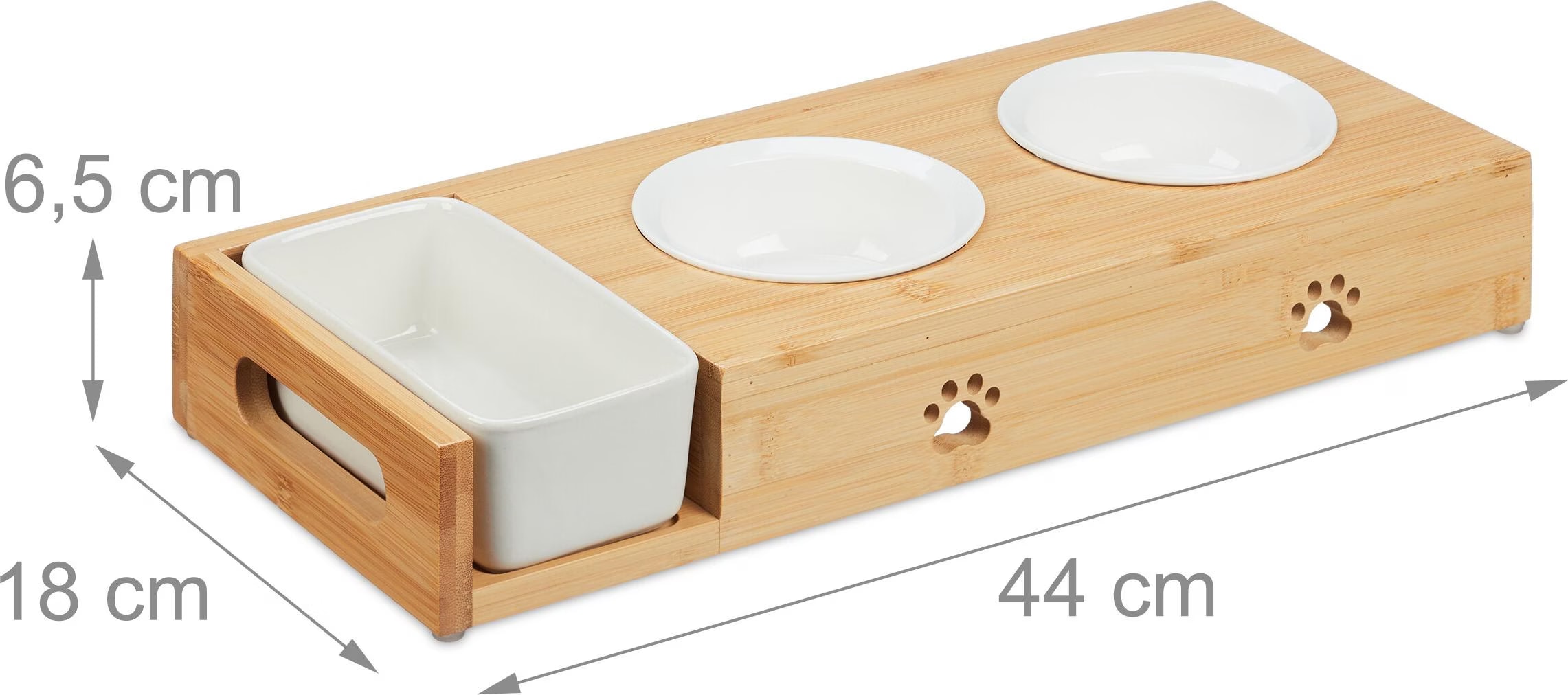 Relaxdays Station d'alimentation pour chats, Gamelle