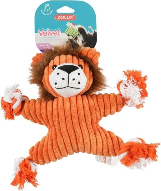 Meilleurs prix pour Zolux peluche Velvet Lion Virginia orange 32x9x23 cm (Jouets en peluche), Jouets pour chien