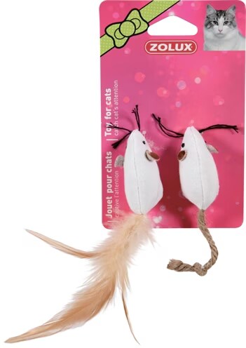 Zolux Toile Muis Wit, Jouets pour chat