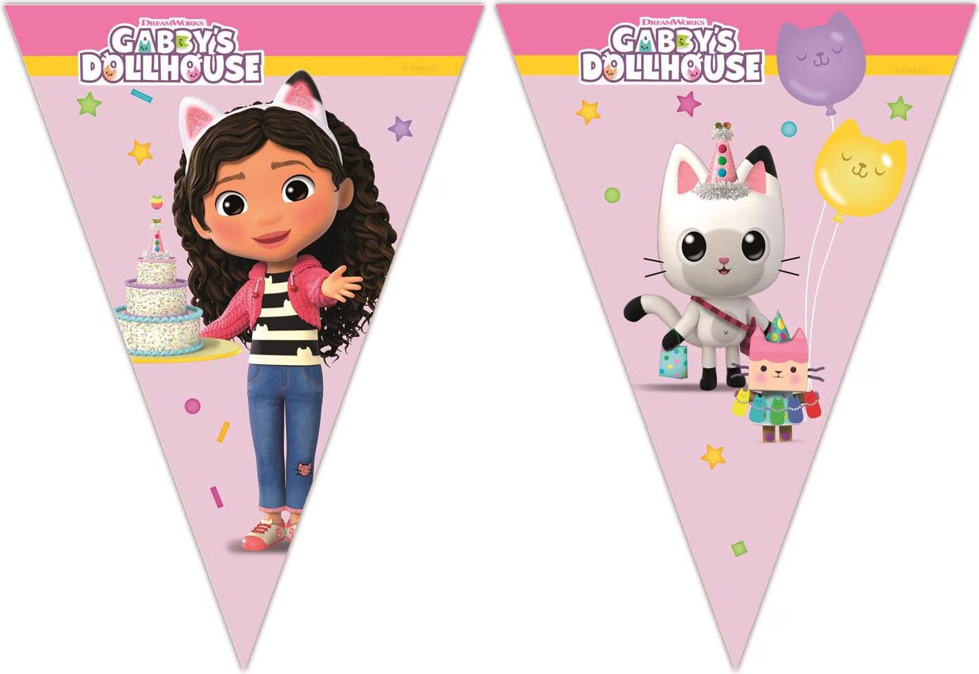 Catena Di Gagliardetti In Tessuto 100 Metri - Ghirlanda Colorata Per Feste E Decorazioni - Foto 7