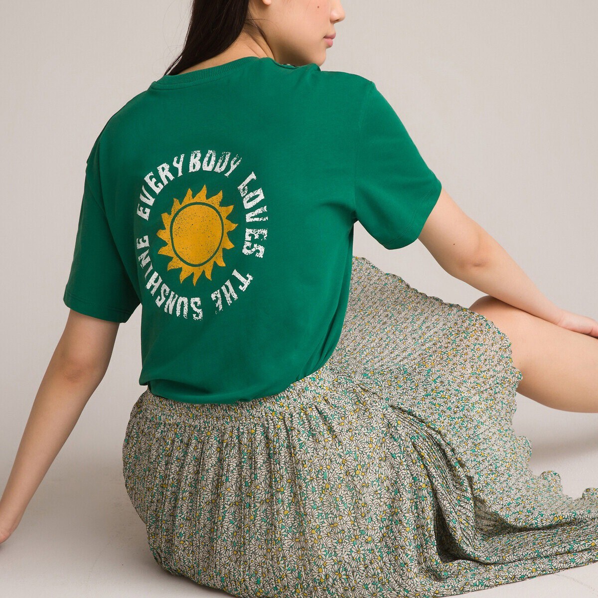 La Redoute Collections T-Shirt mit rundem Ausschnitt und Print vorne (L) Galaxus