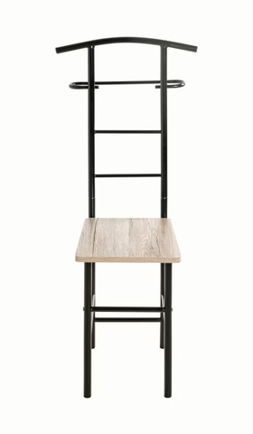 HAKU Möbel Wardrobe Dark Chrome, White, Mdf, Metal - Size: W 60 Cm X H 40 Cm X D 29 Cm Style Modern