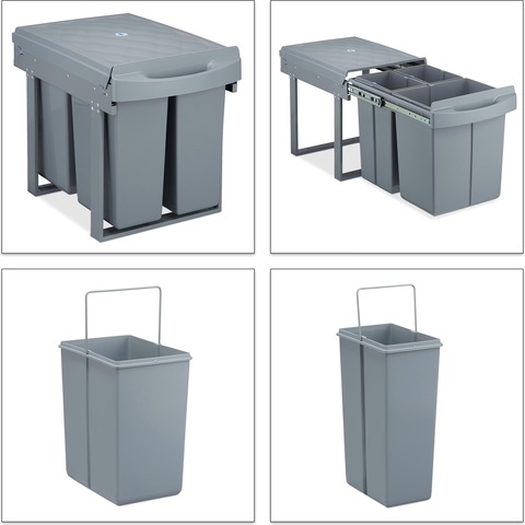 Cubo De Basura Cocina Cubo De Basura Doble Relaxdays 2x20L