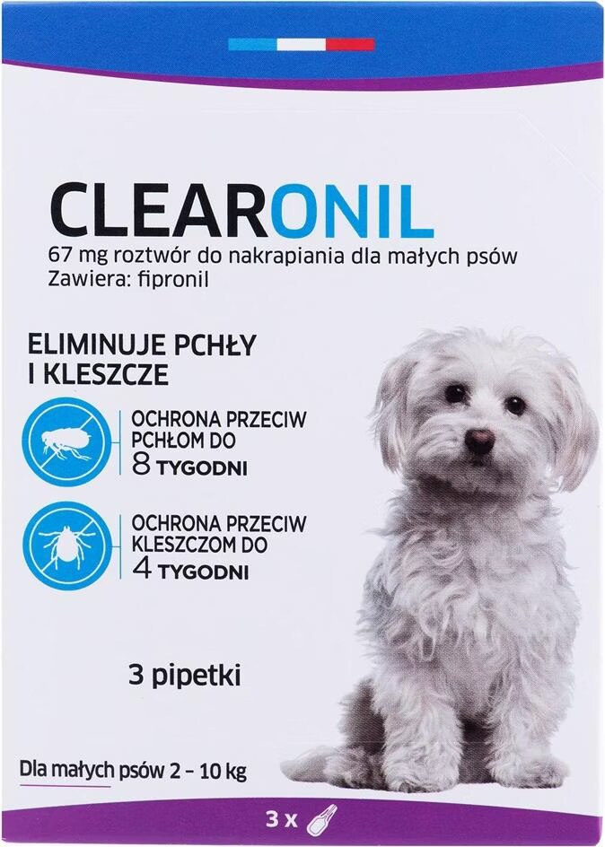 Meilleurs prix pour Francodex CLEARONIL dla maych psw (2-10 kg) - 67 mg x 3 (Chien, 0.40ml), Produits de soins pour animaux
