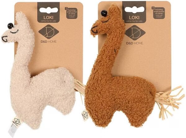 D&D Lama LOKI avec catnip, 12 x 3 x 18 cm, Jouets pour chat