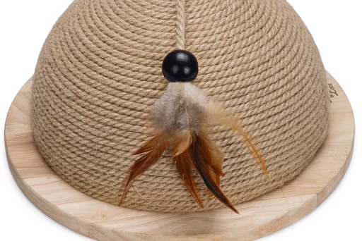 Designed by Lotte Demi-boule  gratter Vivi (18.50cm, Sable), Arbre  chat