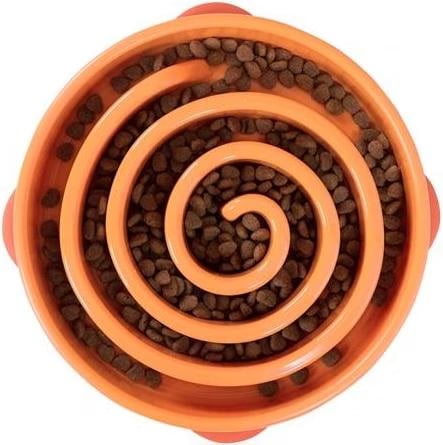 Comparer les prix de Outward Hound Mangeoire lente pour chiens Slo Bowl Corail Orange 1577