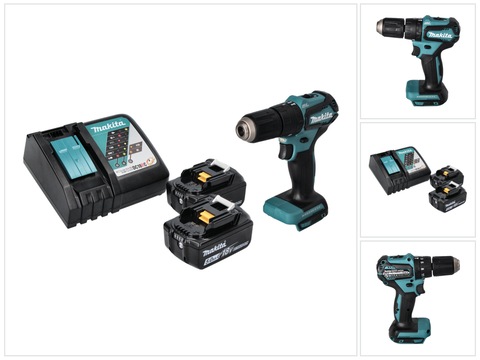 Makita DHP 483 RT Battery impact drill 18 V 40 Nm Brushless 2x battery 5.0 Ah charger Rechargeable battery operated Galaxus