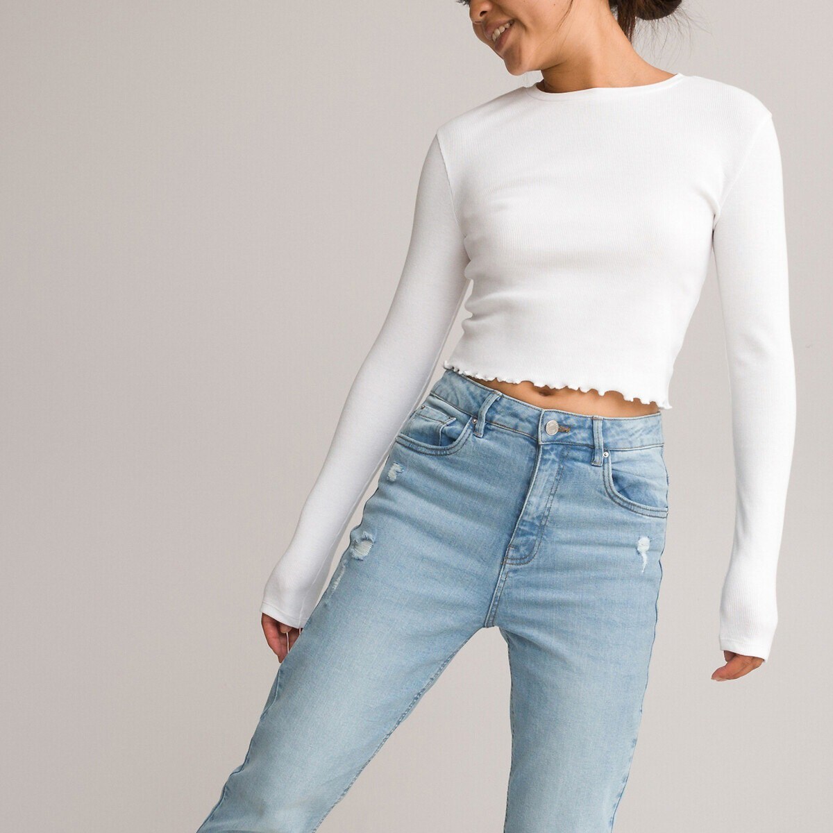 La Redoute Collections Geripptes Cropped-Shirt (170) Galaxus