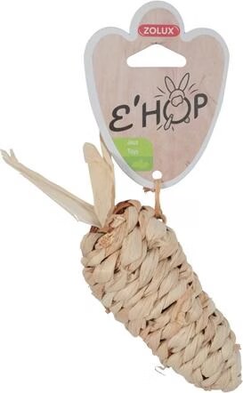 Jouet carotte pour rongeurs en feuille de maïs