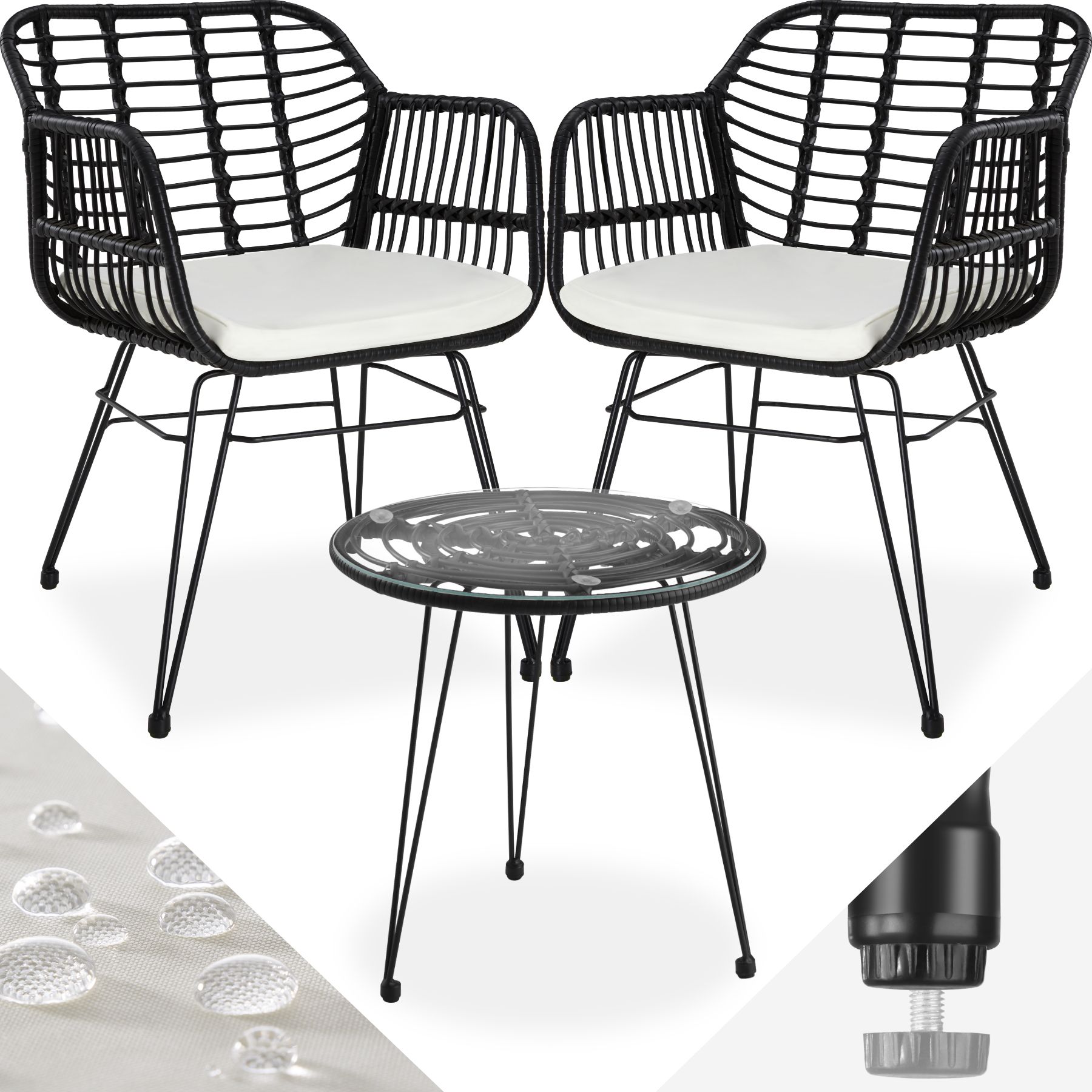 tectake Molfetta Rattan Seating Set 100 cm buy at Galaxus