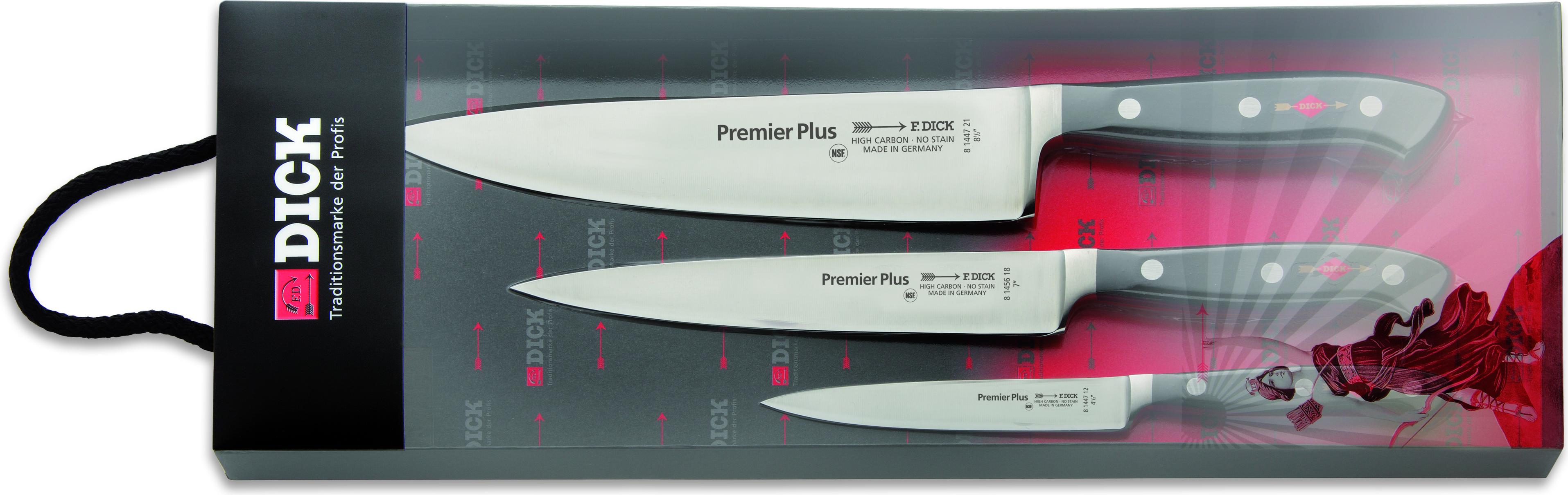 F. Dick Messerset Premier, Küchenmesser, Schwarz