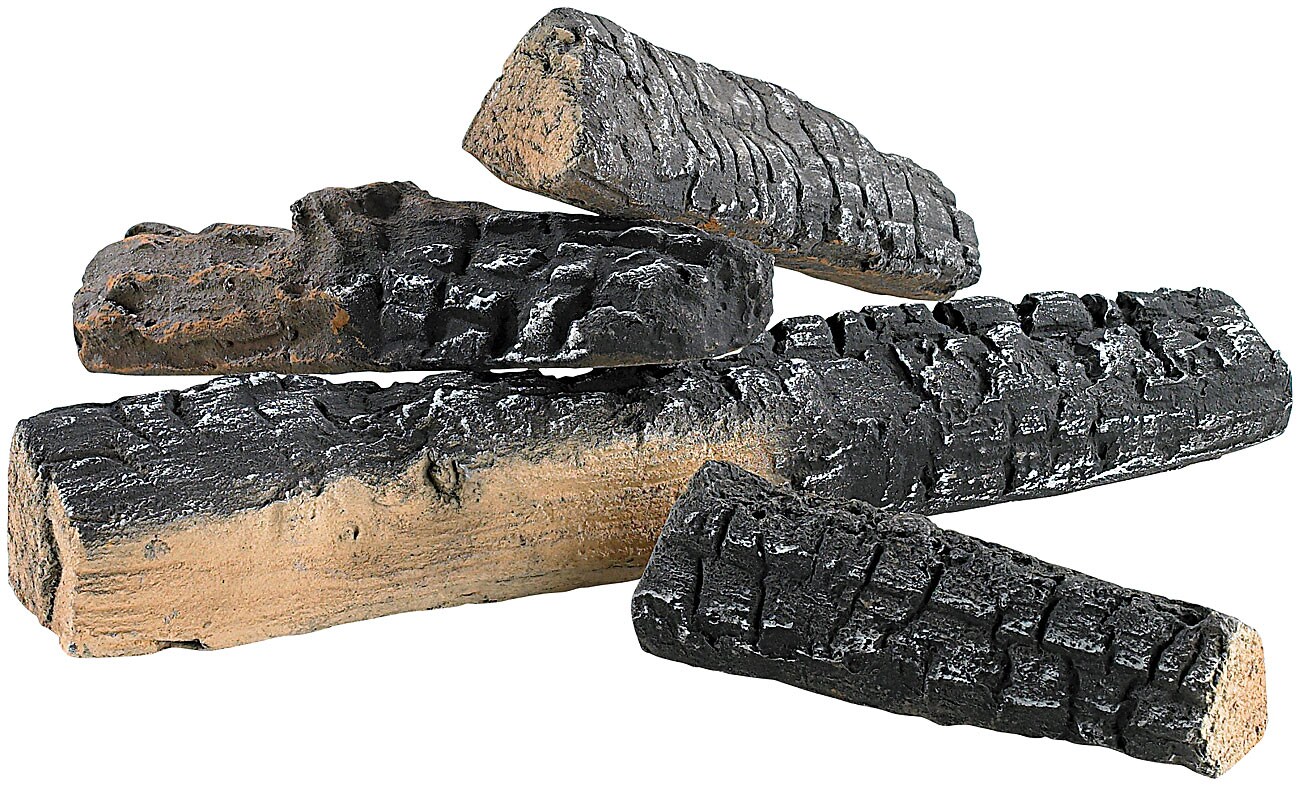 Carlo Milano 4er-Set Keramik-Dekorations-Holzscheite für Bioethanol-Öfen Galaxus